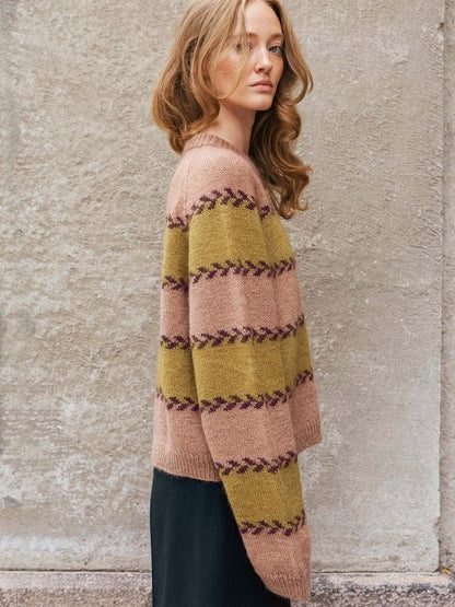 Astrid Damegenser | fines rayures de rameaux en Sunday et Tynn Silk Moahir de Sandnes Garn