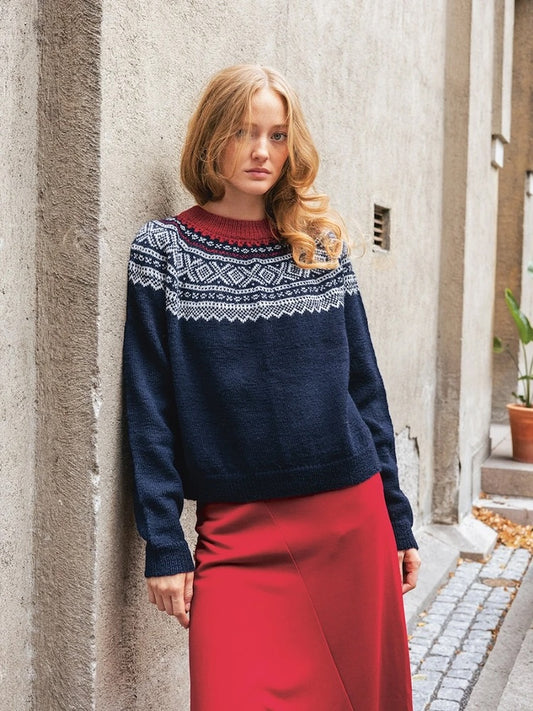 Marius Women's Sweater - three-colored | Classic look from Tynn Peer Gynt by Sandnes Garn