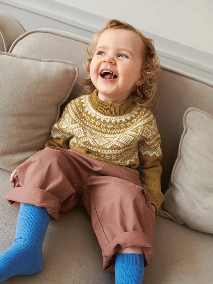 Marius Sweater Baby - two-colored | delicate pattern from Sunday by Sandnes Garn