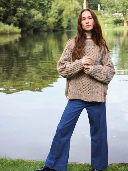 Wilbur Cable Sweater | Timeless cable pattern from Atlas by Sandnes Garn
