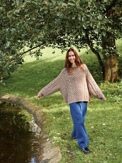 Wilbur Cable Sweater | Timeless cable pattern from Atlas by Sandnes Garn