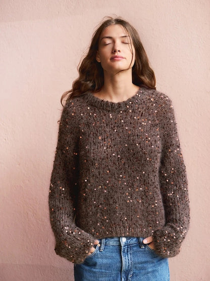 Rookie Sweater | for festive sparkling moments from Sequin and Ballerina Chunky Mohair by Sandnes Garn