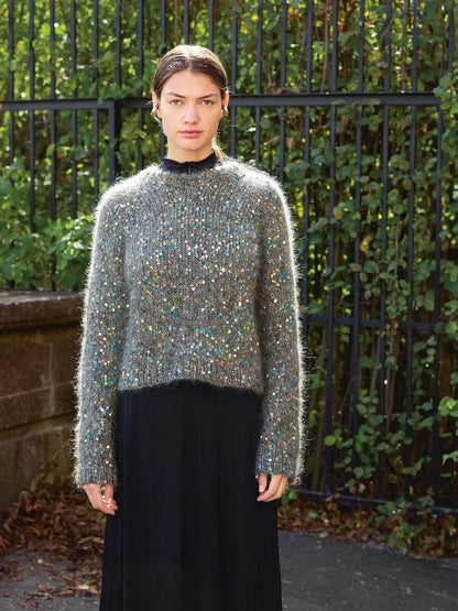 Rookie Sweater | for festive sparkling moments from Sequin and Ballerina Chunky Mohair by Sandnes Garn