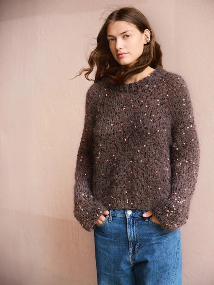Rookie Sweater | for festive sparkling moments from Sequin and Ballerina Chunky Mohair by Sandnes Garn