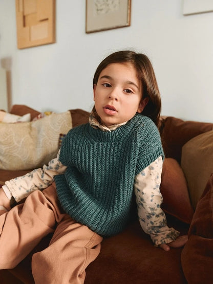 Loui Slipover Kids | Basic Pullunder aus Duo von Sandnes Garn