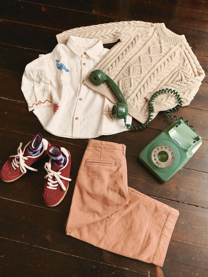 Nilo Sweater Kids - Merino Wool | soft cable pattern made of merino wool from Sandnes Garn