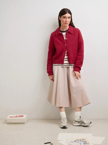 Aria Cardigan | delicate jacket with collar made from Sunday and Tynn Silk Mohair by Sandnes Garn