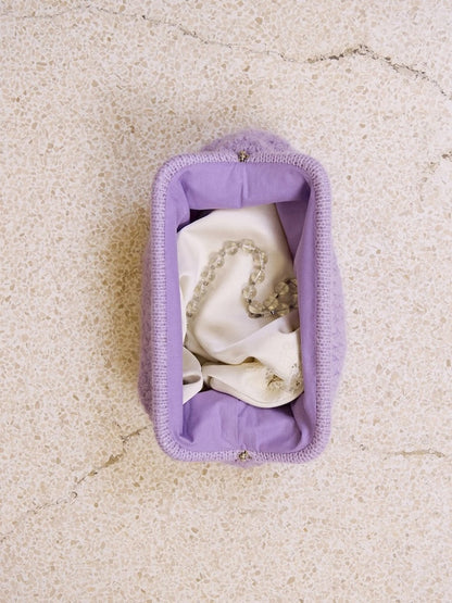 Pochette basket | motif crocheté en Double Sunday et Tynn Silk Mohair de Sandnes Garn