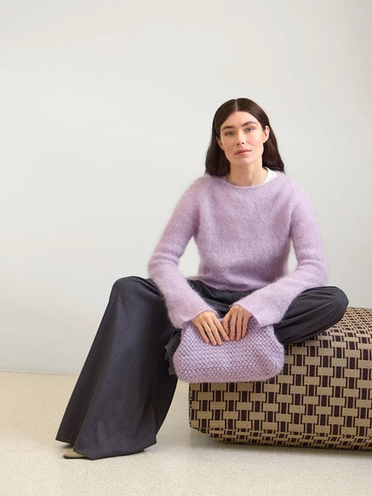 Pochette basket | motif crocheté en Double Sunday et Tynn Silk Mohair de Sandnes Garn