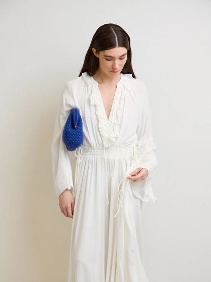 Pochette basket | motif crocheté en Double Sunday et Tynn Silk Mohair de Sandnes Garn