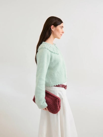 Pochette basket | motif crocheté en Double Sunday et Tynn Silk Mohair de Sandnes Garn