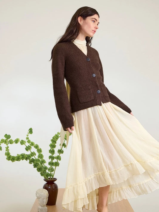 Ember Cardigan | classic jacket from Alpakka Ull and Tynn Silk Mohair by Sandnes Garn