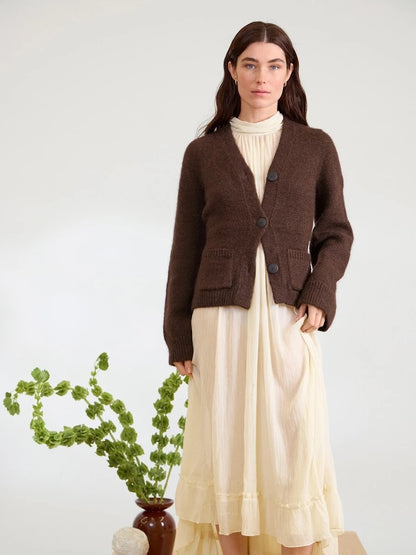 Ember Cardigan | Veste classique en Alpakka Ull et Tynn Silk Mohair de Sandnes Garn