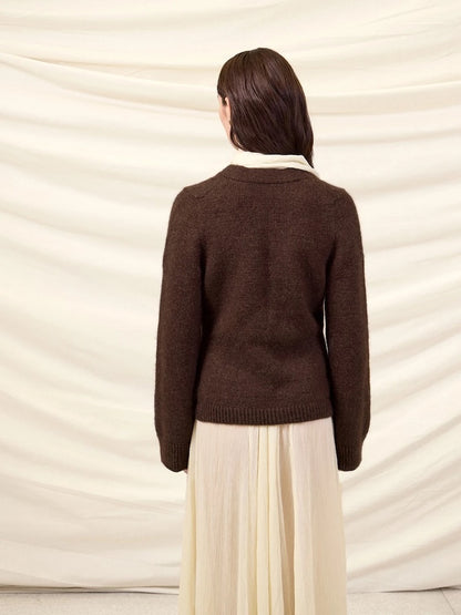 Ember Cardigan | Veste classique en Alpakka Ull et Tynn Silk Mohair de Sandnes Garn