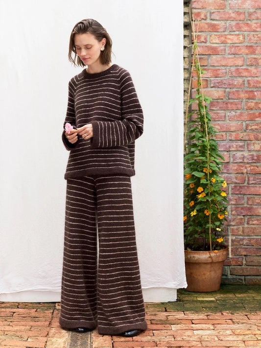 Riley Sweater | lässig feine Streifen aus Sunday und Tynn Silk Mohair von Sandnes Garn