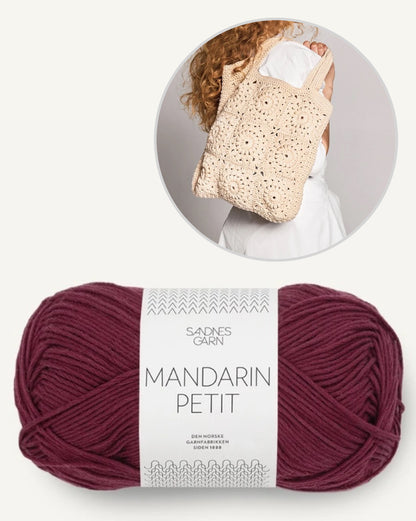 Buttercup Bag | Boho Tasche aus Mandarin Petit von Sandnes Garn