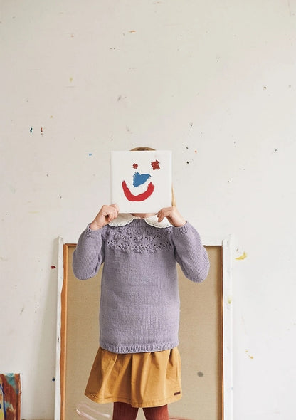 Leahs Lace Pattern Sweater Kids | with free instructions made from Smart by Sandnes Garn