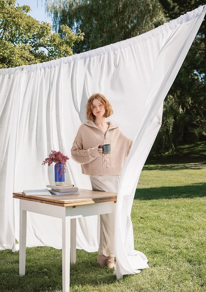 Sweter Sienna na zamek | oversize i miękki z Double Sunday oraz Tynn Silk Mohair od Sandnes Garn