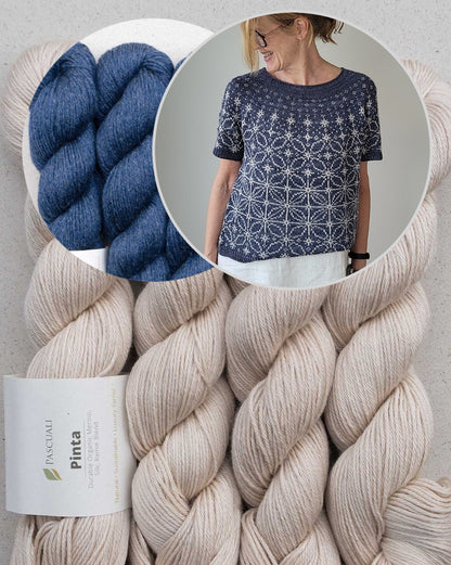 Sashiko Tee | grafisches Stickmusterbild aus Pinta von Pascuali