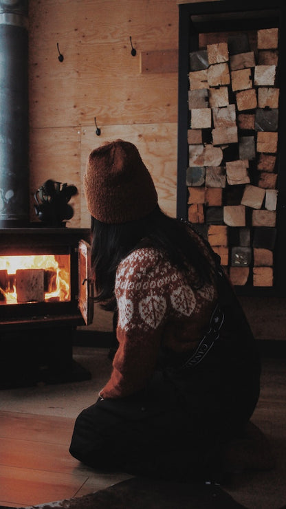 Woodfrost Sweater | dancing leaves from Plötulopi by Lopi Island