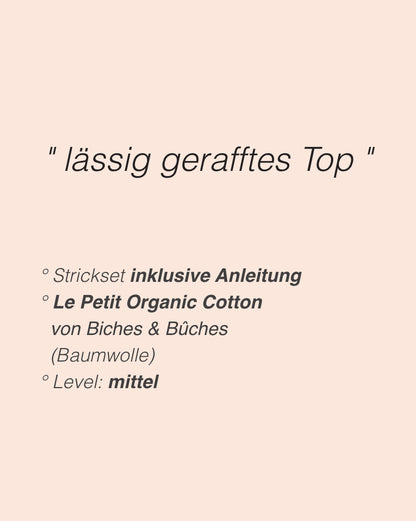 Seaside Summer Top | lässig gerafftes Top aus Le Petit Organic Cotton von Biches & Bûches