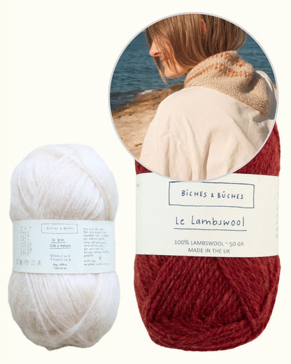 Seaside Shawl | magnifique châle en Le Lambswool et Le Gros Silk & Mohair de Biches & Bûches