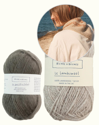 Seaside Shawl | magnifique châle en Le Lambswool et Le Gros Silk & Mohair de Biches & Bûches