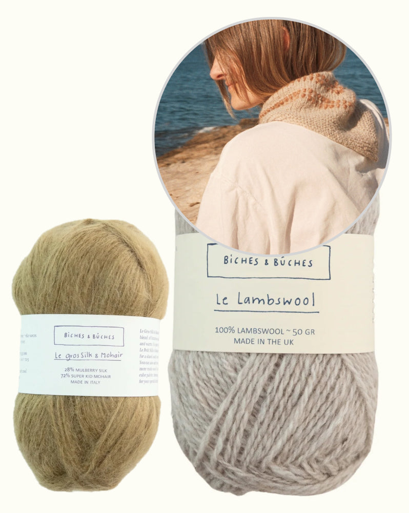 Seaside Shawl | magnifique châle en Le Lambswool et Le Gros Silk & Mohair de Biches & Bûches
