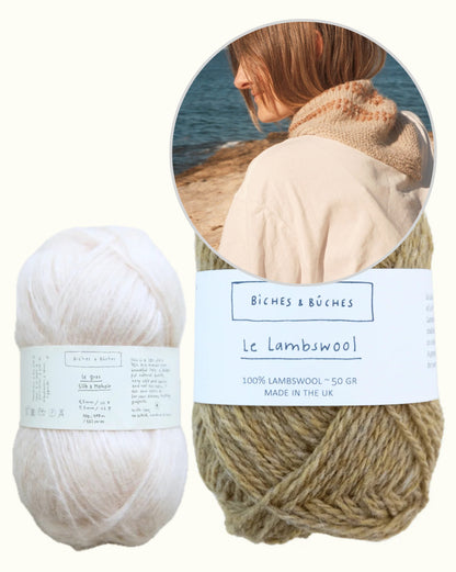 Seaside Shawl | magnifique châle en Le Lambswool et Le Gros Silk & Mohair de Biches & Bûches