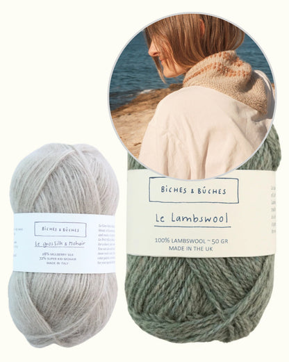 Seaside Shawl | magnifique châle en Le Lambswool et Le Gros Silk & Mohair de Biches & Bûches