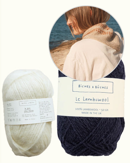 Seaside Shawl | magnifique châle en Le Lambswool et Le Gros Silk & Mohair de Biches & Bûches