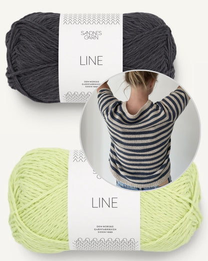 Seaside Tee | Cotton-linen shirt with line 