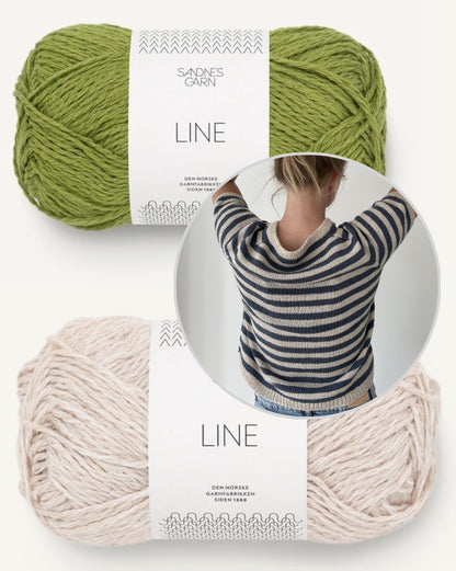 Seaside Tee | Cotton-linen shirt with line 