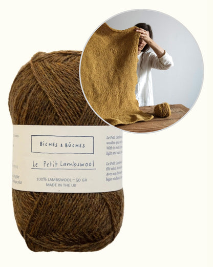 Tørklæde nr. 62 | fint fiskebensmønster i Le Petit Lambswool fra Biches & Bûches