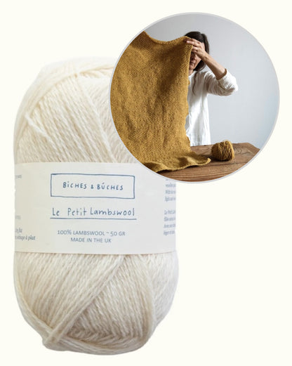 Tørklæde nr. 62 | fint fiskebensmønster i Le Petit Lambswool fra Biches & Bûches