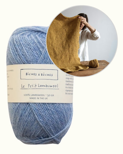 Tørklæde nr. 62 | fint fiskebensmønster i Le Petit Lambswool fra Biches & Bûches