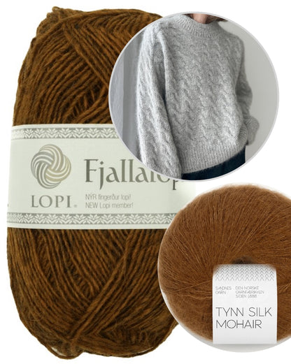 Chandail Shoreline | motif délicat en Fjallalopi et Tynn Silk Mohair