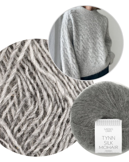 Chandail Shoreline | motif délicat en Fjallalopi et Tynn Silk Mohair