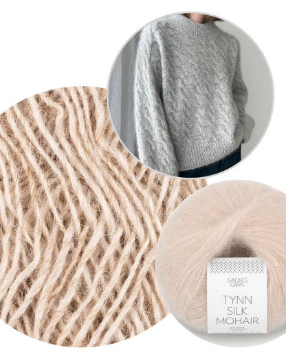Chandail Shoreline | motif délicat en Fjallalopi et Tynn Silk Mohair