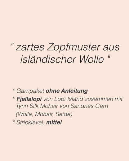 Chandail Shoreline | motif délicat en Fjallalopi et Tynn Silk Mohair