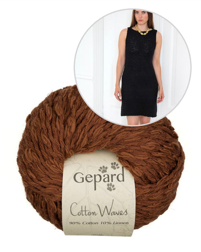 Sidewalk Dress | simple dress made from Cottonwaves by Gepard Garn