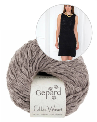 Sidewalk Dress | simple dress made from Cottonwaves by Gepard Garn