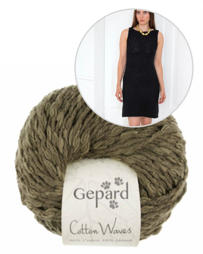 Sidewalk Dress | simple dress made from Cottonwaves by Gepard Garn