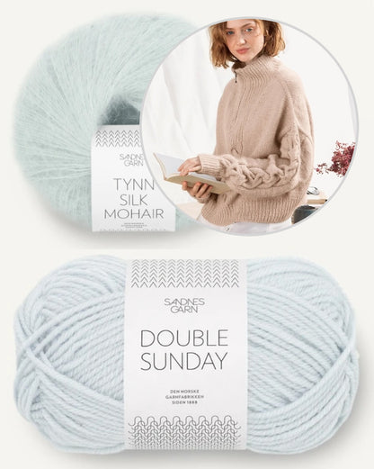 Sweter Sienna na zamek | oversize i miękki z Double Sunday oraz Tynn Silk Mohair od Sandnes Garn