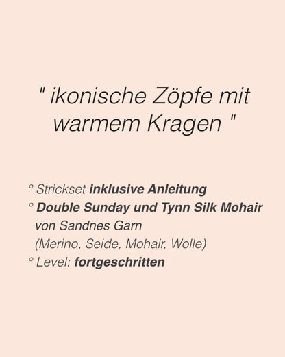 Sweter Sienna na zamek | oversize i miękki z Double Sunday oraz Tynn Silk Mohair od Sandnes Garn