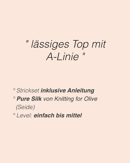 Sigrid Top | delicate A-line made of pure silk by Knitting for Olive