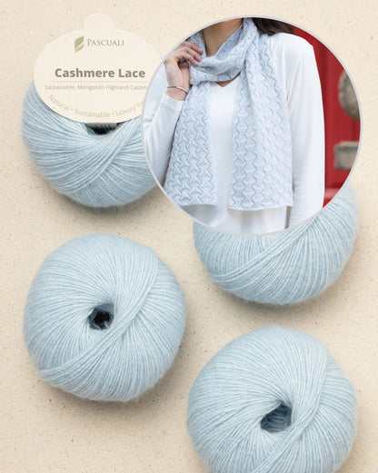 Snowscape Scarf | zartes Muster aus Cashmere Lace von Pascuali
