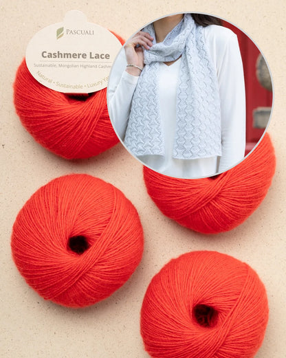 Snowscape Scarf | zartes Muster aus Cashmere Lace von Pascuali
