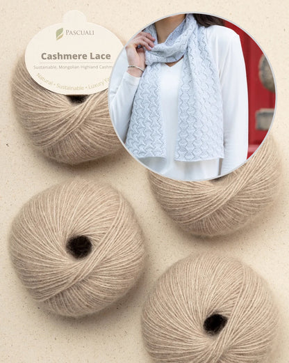 Snowscape Scarf | zartes Muster aus Cashmere Lace von Pascuali