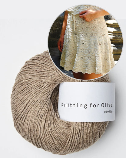 Solène Skirt | delicate pattern made from Pure Silk by Knitting for Olive